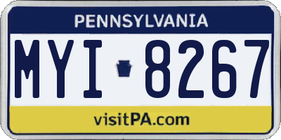 PA license plate MYI8267