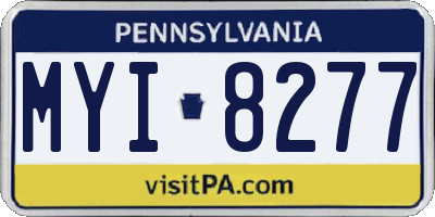 PA license plate MYI8277