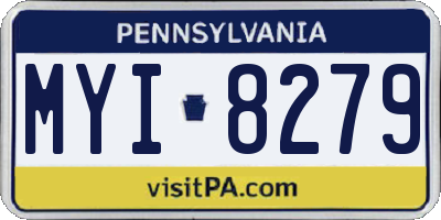 PA license plate MYI8279