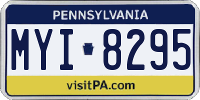 PA license plate MYI8295