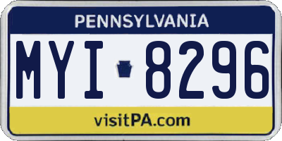 PA license plate MYI8296