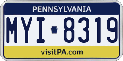 PA license plate MYI8319