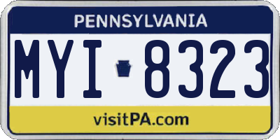 PA license plate MYI8323