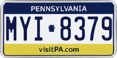 PA license plate MYI8379
