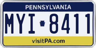 PA license plate MYI8411