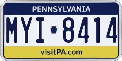 PA license plate MYI8414