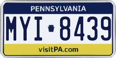 PA license plate MYI8439
