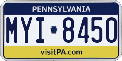 PA license plate MYI8450