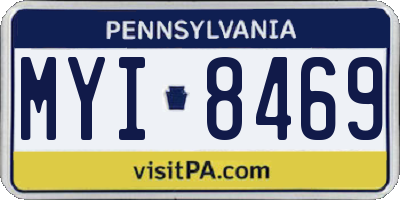 PA license plate MYI8469