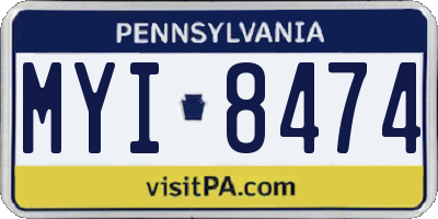 PA license plate MYI8474