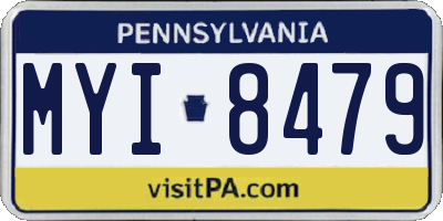 PA license plate MYI8479
