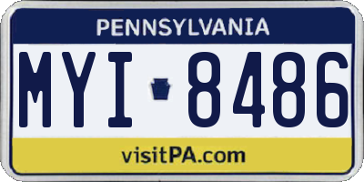 PA license plate MYI8486