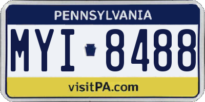 PA license plate MYI8488