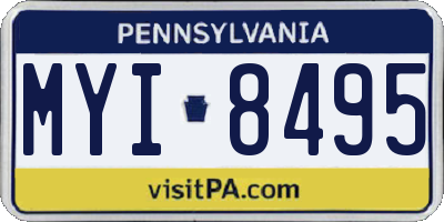 PA license plate MYI8495