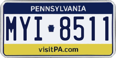 PA license plate MYI8511