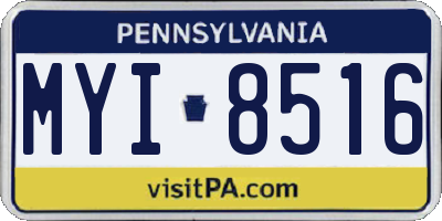 PA license plate MYI8516