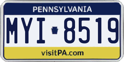 PA license plate MYI8519