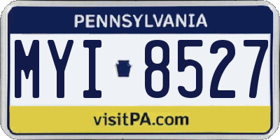 PA license plate MYI8527