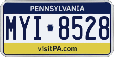 PA license plate MYI8528