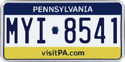 PA license plate MYI8541