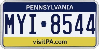 PA license plate MYI8544