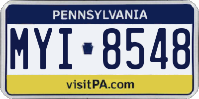 PA license plate MYI8548