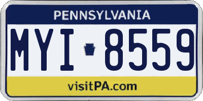 PA license plate MYI8559