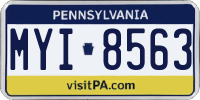 PA license plate MYI8563
