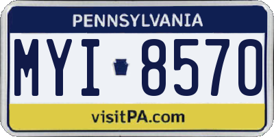 PA license plate MYI8570