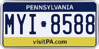 PA license plate MYI8588