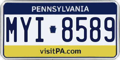 PA license plate MYI8589