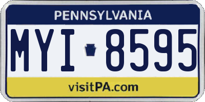 PA license plate MYI8595