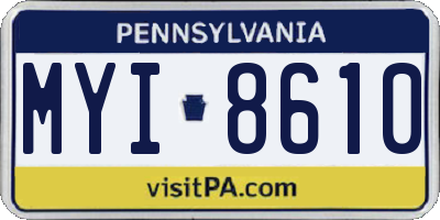 PA license plate MYI8610