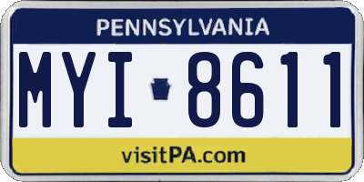 PA license plate MYI8611