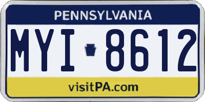 PA license plate MYI8612