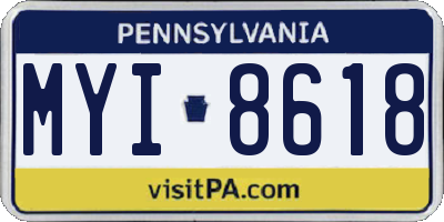 PA license plate MYI8618