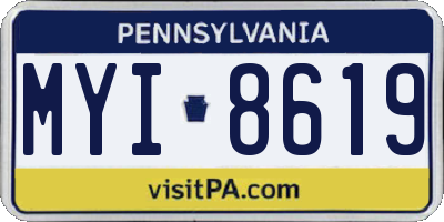 PA license plate MYI8619