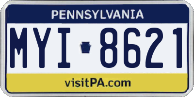PA license plate MYI8621