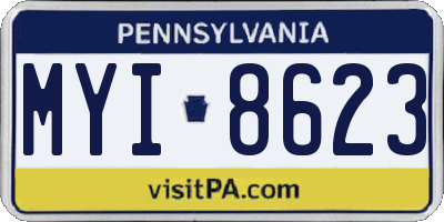 PA license plate MYI8623
