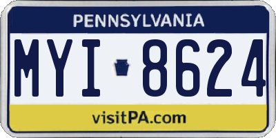 PA license plate MYI8624