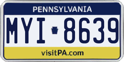 PA license plate MYI8639