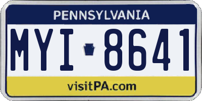 PA license plate MYI8641