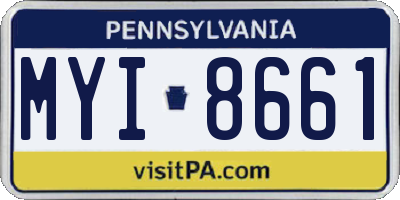 PA license plate MYI8661