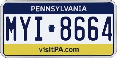 PA license plate MYI8664