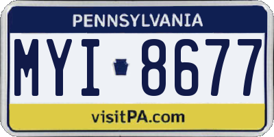 PA license plate MYI8677