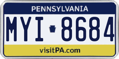 PA license plate MYI8684