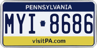 PA license plate MYI8686