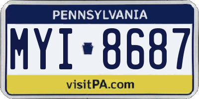 PA license plate MYI8687