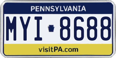 PA license plate MYI8688