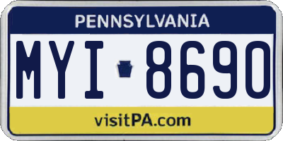 PA license plate MYI8690